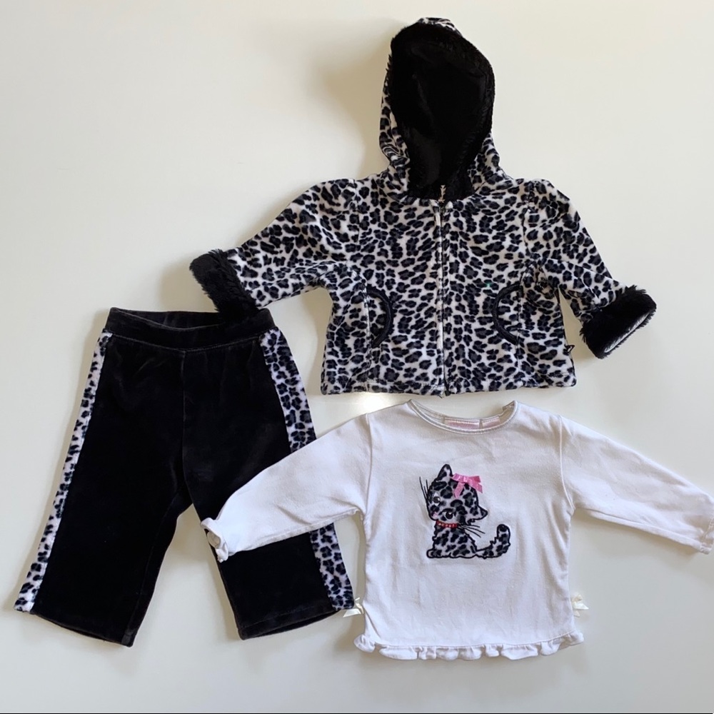 All Mine Infant 3 Piece Velour Track Suit